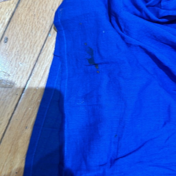 Anthropologie Sundry Blouson Midi Dress Blue Sz 1 or XS  Pockets **few spots - Picture 6 of 7